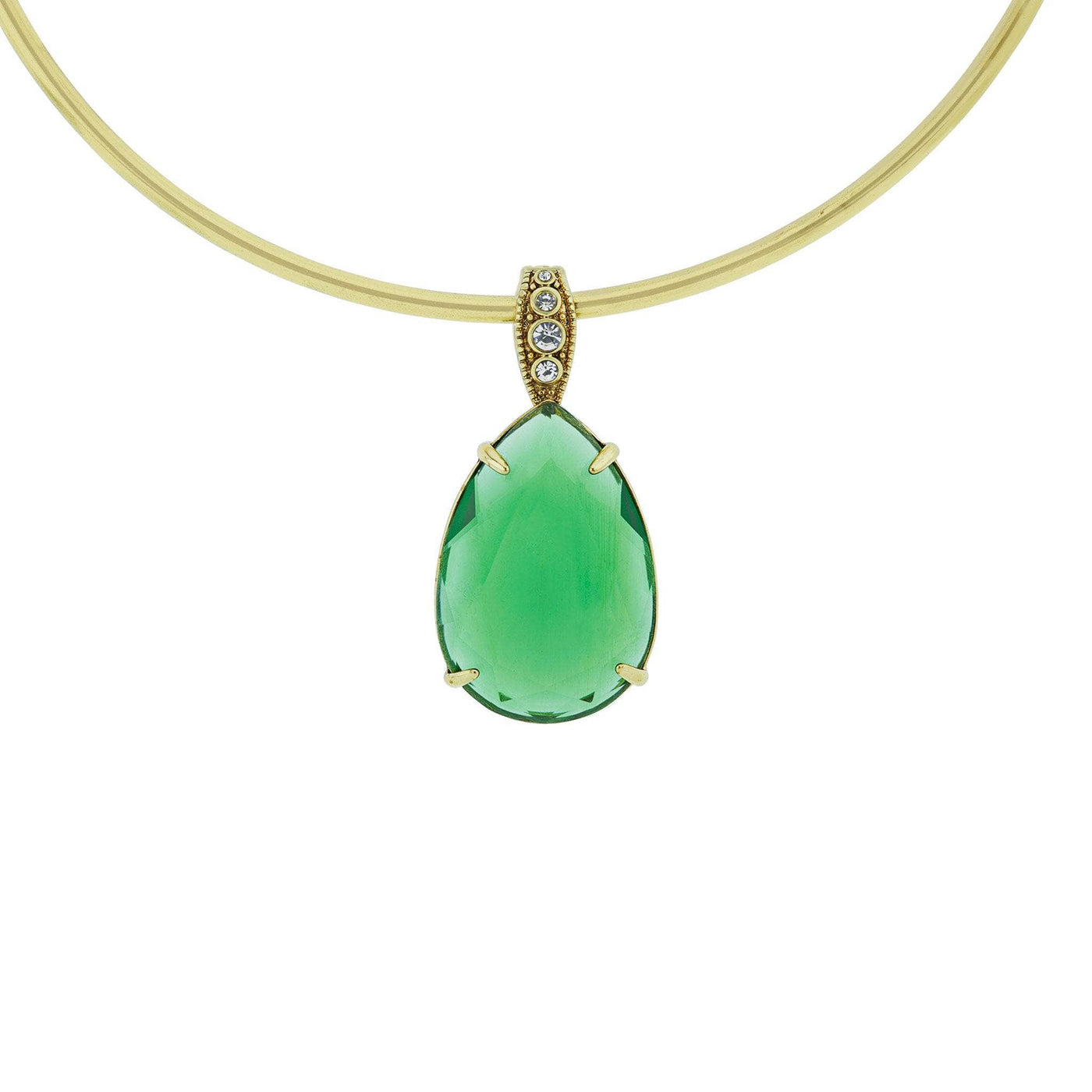 HEIDI DAUS® "Jumbo Tear Drop Rocks" Crystal Collar Enhancer Necklace HEIDI DAUS®