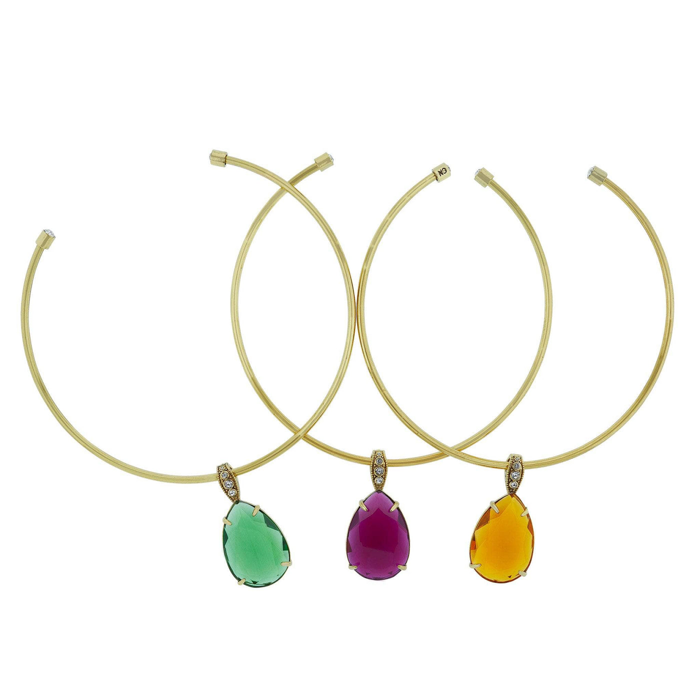 HEIDI DAUS® "Jumbo Tear Drop Rocks" Crystal Collar Enhancer Necklace HEIDI DAUS®