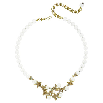 HEIDI DAUS®"Vine And Divine" Beaded Crystal Floral Necklace