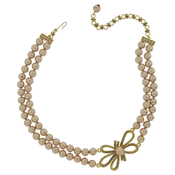 HEIDI DAUS®"Bow Advice" Beaded Crystal Bow Necklace HEIDI DAUS®