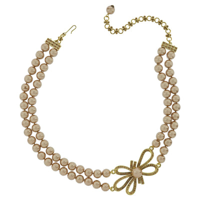 HEIDI DAUS®"Bow Advice" Beaded Crystal Bow Necklace