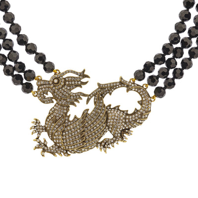 HEIDI DAUS® "Mystical Dragon" Beaded Crystal Dragon Necklace