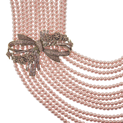 HEIDI DAUS®"Best in Bows" Beaded Crystal Multi-Strand Bow Necklace