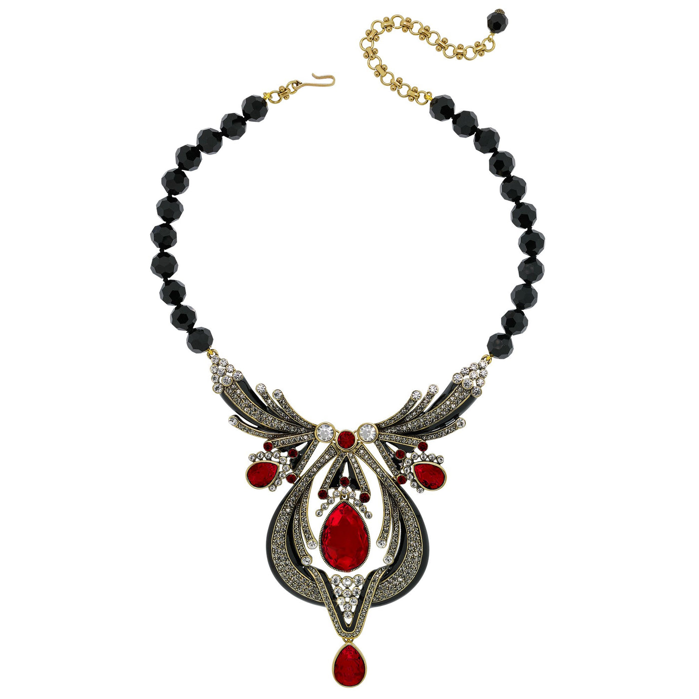 Heidi Daus® "Draped In Deco" Enamel & Crystal Deco Necklace - Heidi Daus®