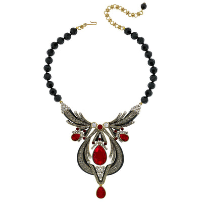 Heidi Daus® "Draped In Deco" Enamel & Crystal Deco Necklace - Heidi Daus®
