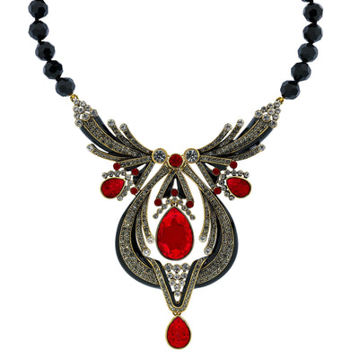 Heidi Daus® "Draped In Deco" Enamel & Crystal Deco Necklace - Heidi Daus®