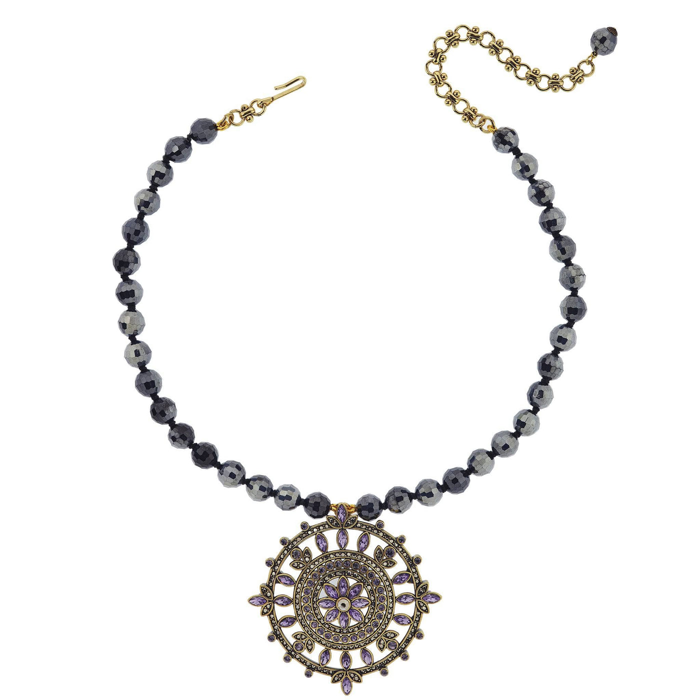 HEIDI DAUS®"Paris Salon Pendant" Beaded Crystal Deco Necklace