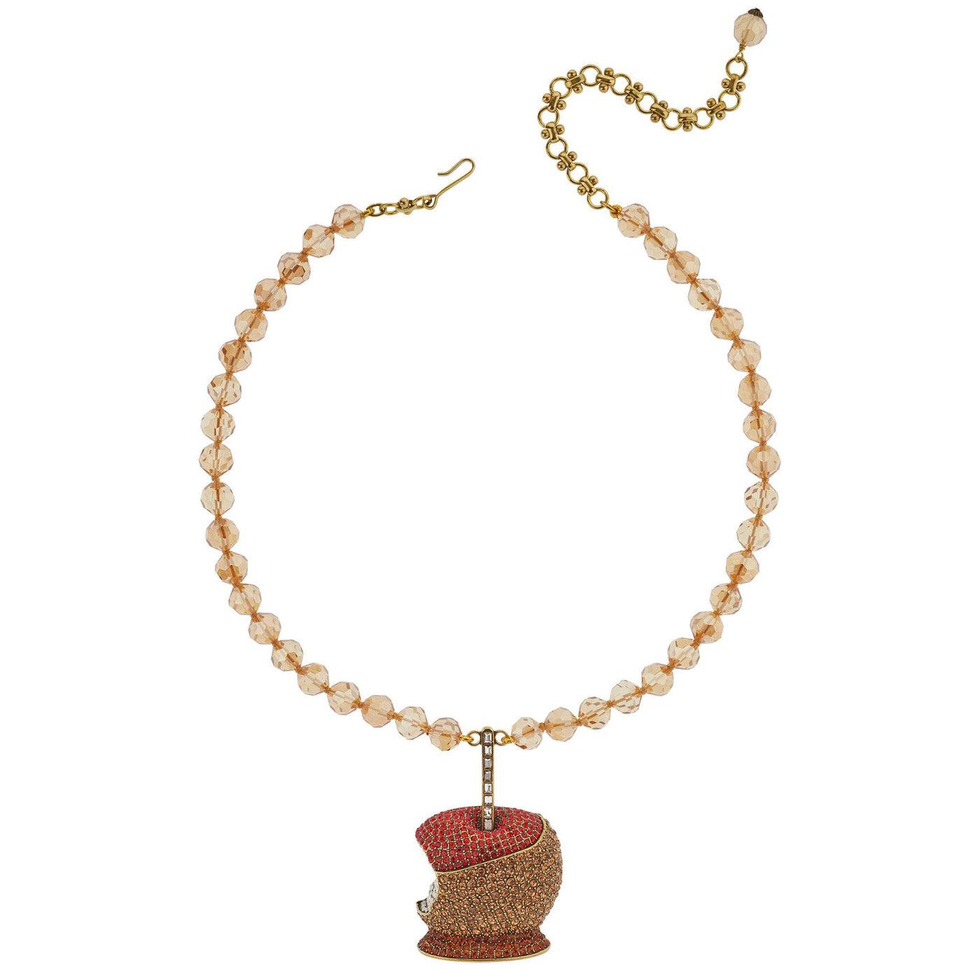 HEIDI DAUS®"Candy Apple" Beaded Crystal Apple Necklace