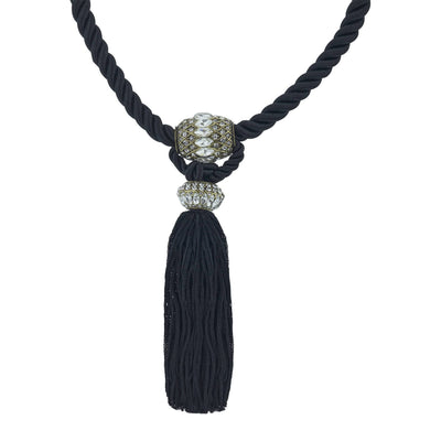 HEIDI DAUS®"Twist & Tassel" Crystal Cord Tassel Necklace