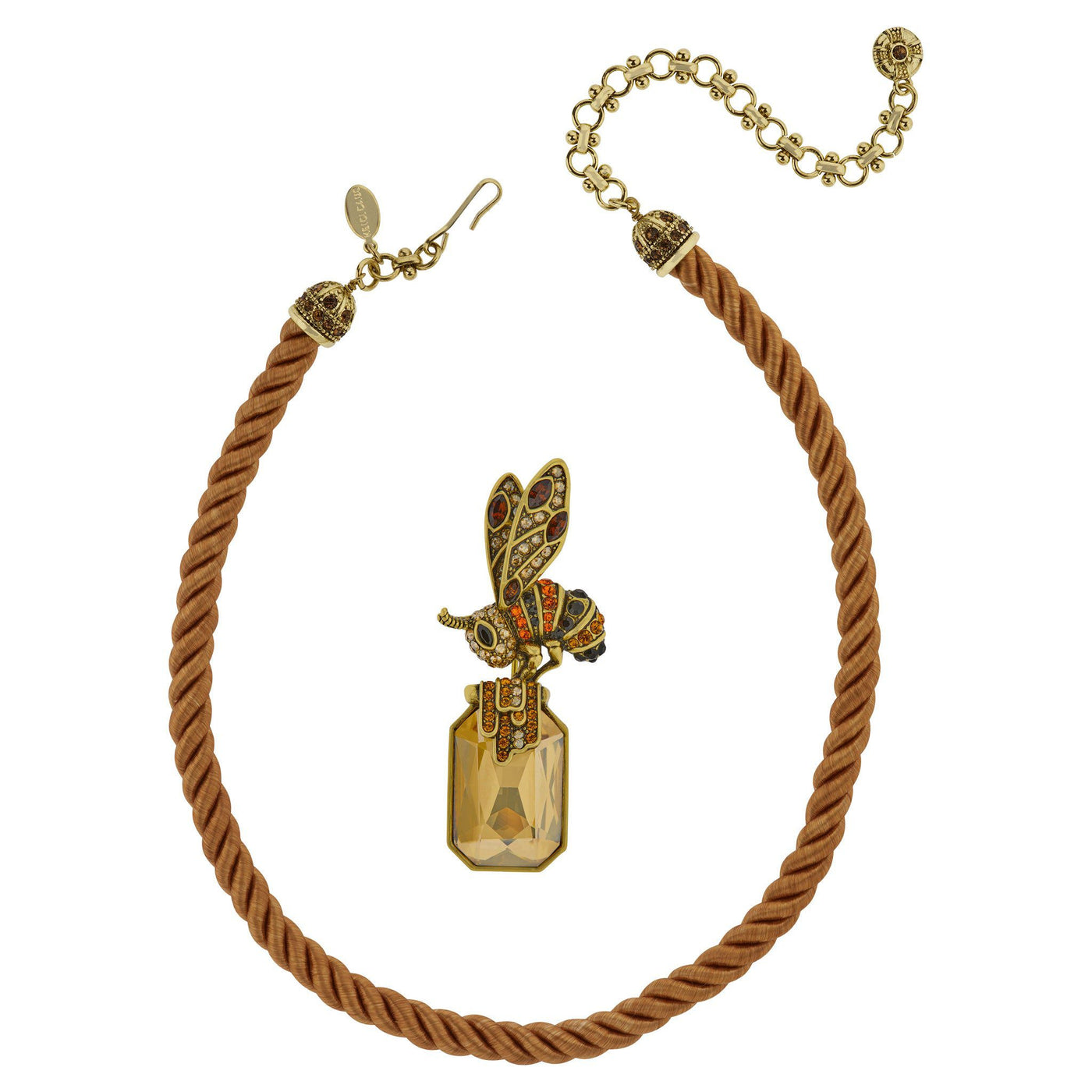 HEIDI DAUS® "Honey Pot"Crystal Pin & Cord Necklace Set