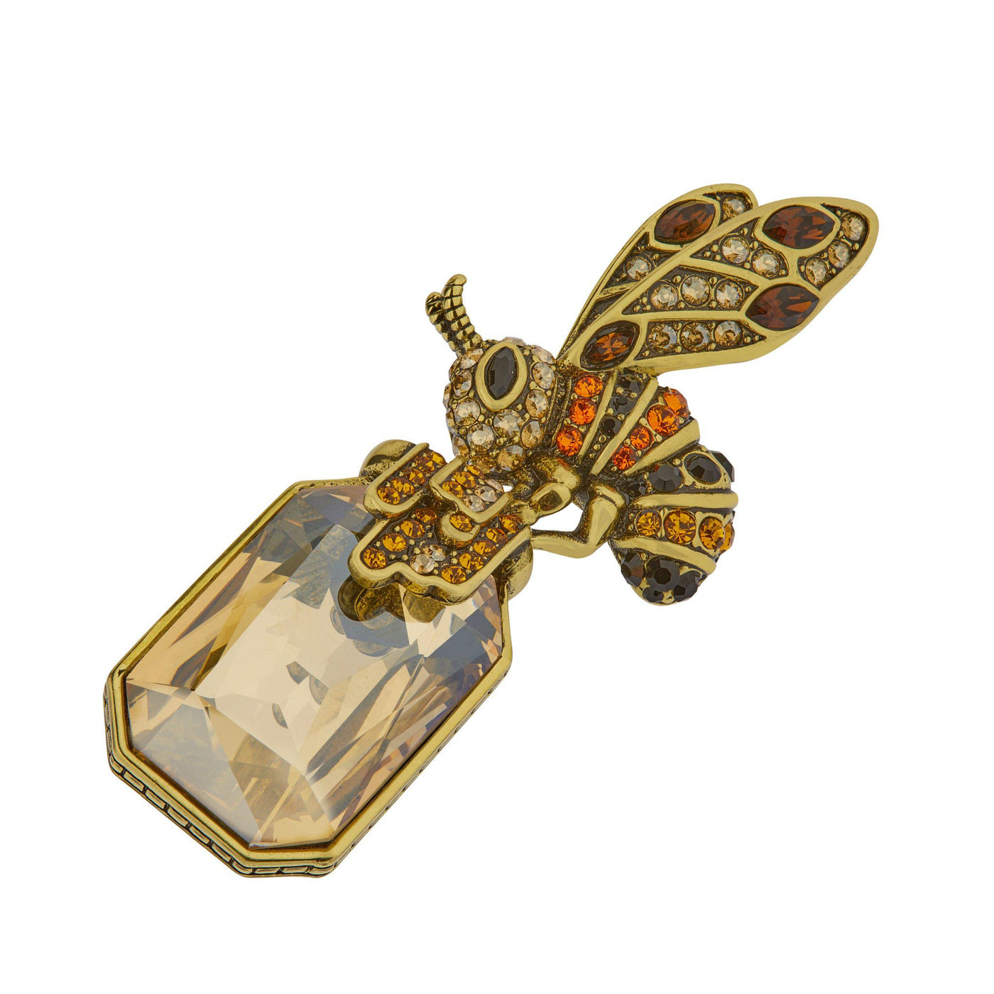 HEIDI DAUS® "Honey Pot"Crystal Pin & Cord Necklace Set