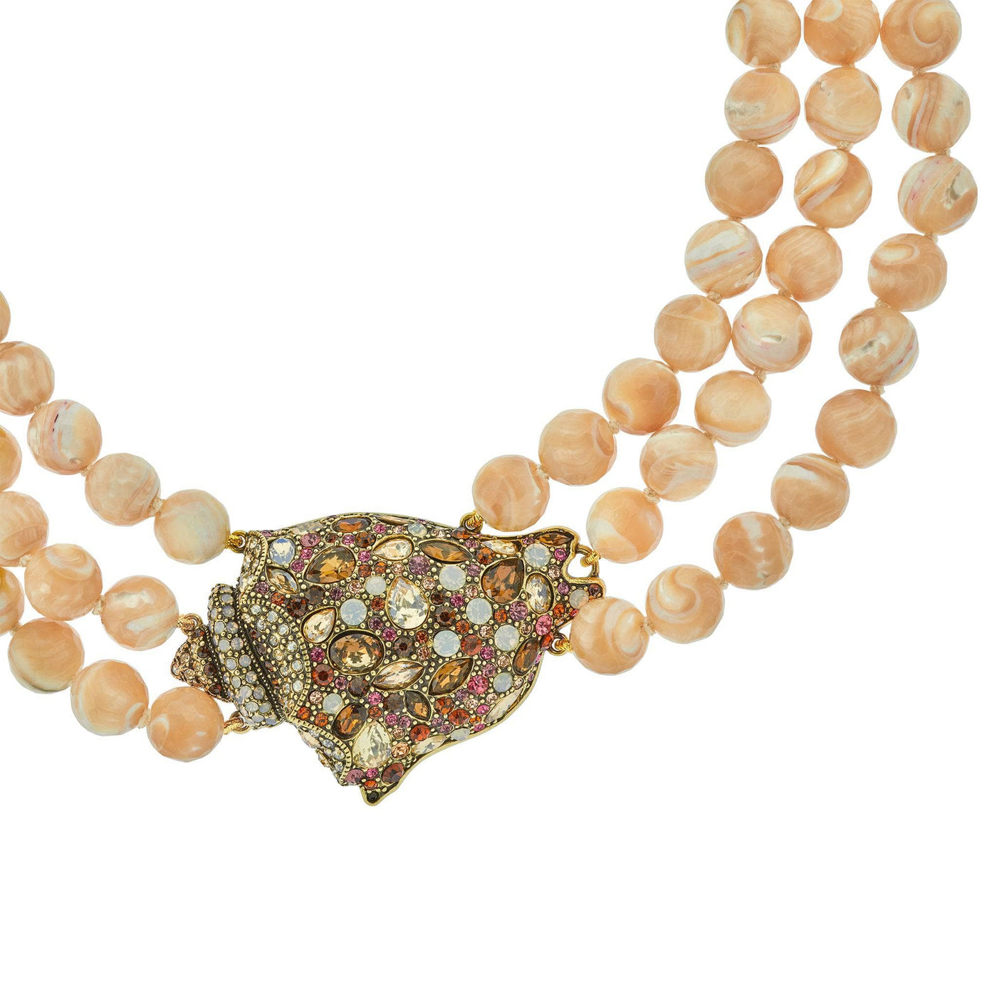 Heidi Daus®"Shell Shocked II" Mother Of Pearl  Crystal Shell Necklace