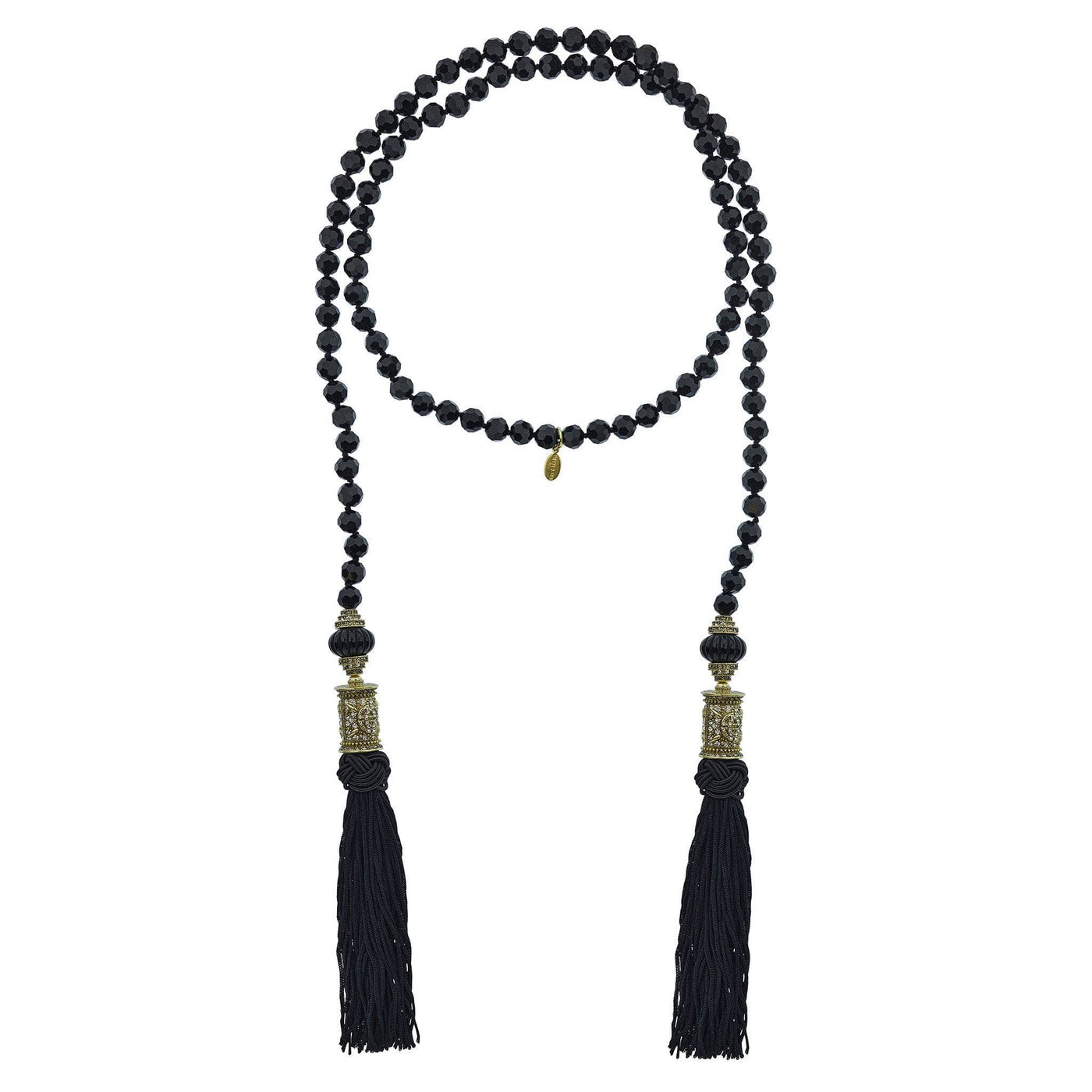 HEIDI DAUS® "Chinoise Tassel" Beaded Crystal Tassel Lariat Necklace