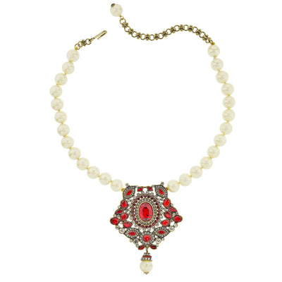 HEIDI DAUS®"Worth Waiting For Pendant" Beaded Crystal Deco Necklace