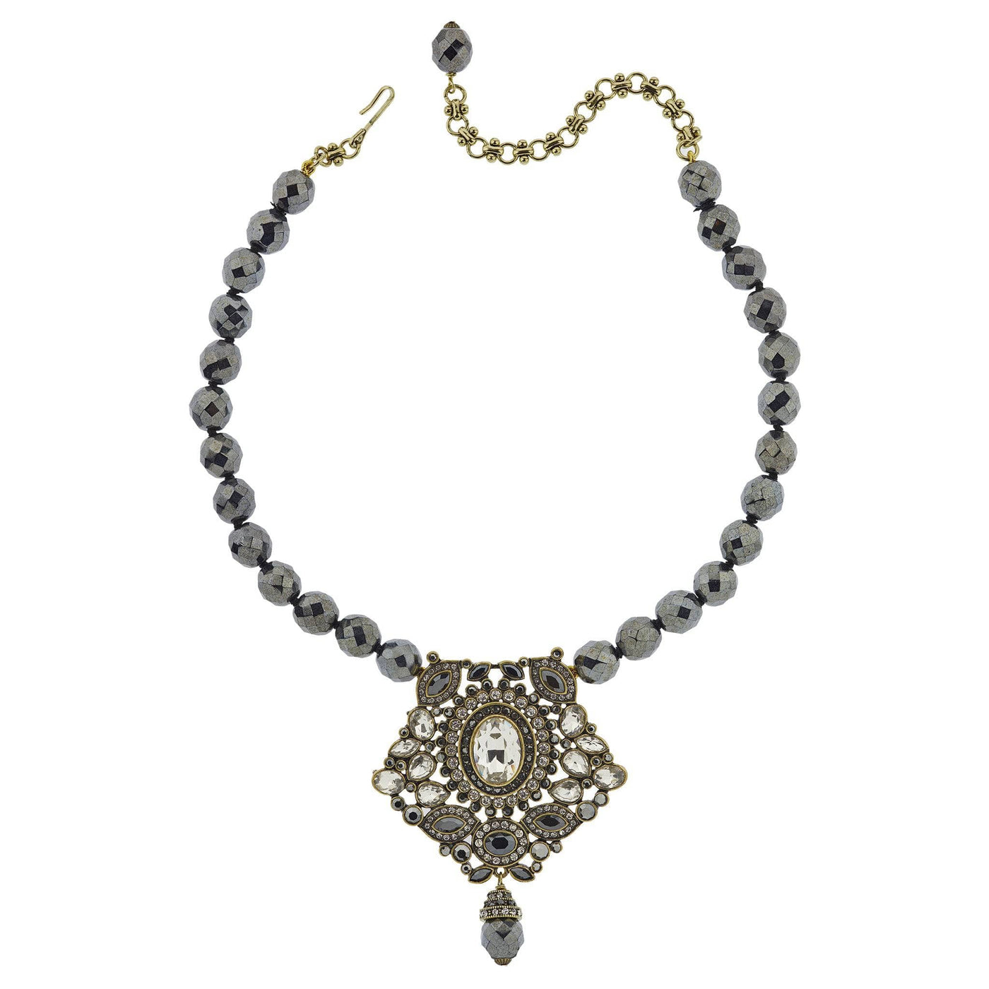 HEIDI DAUS®"Worth Waiting For Pendant" Beaded Crystal Deco Necklace