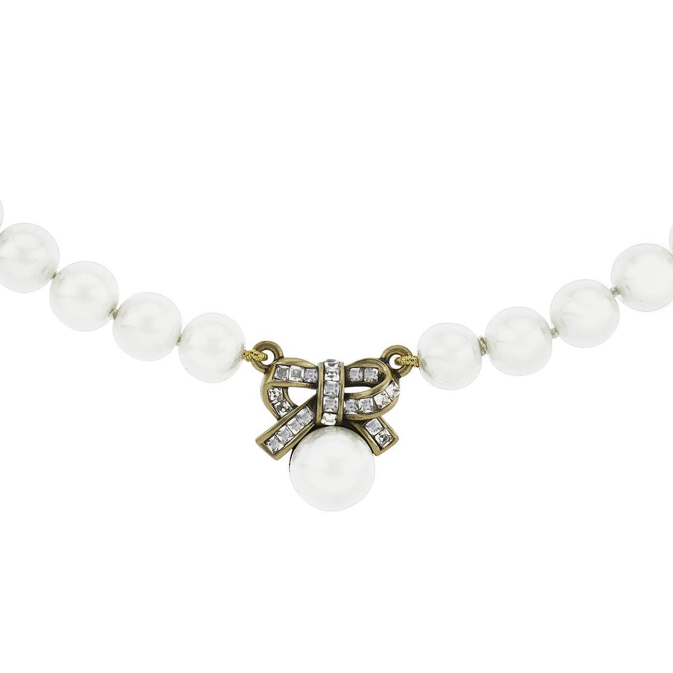 HEIDI DAUS®"Exquisite Harmony" Beaded Crystal Bow Necklace