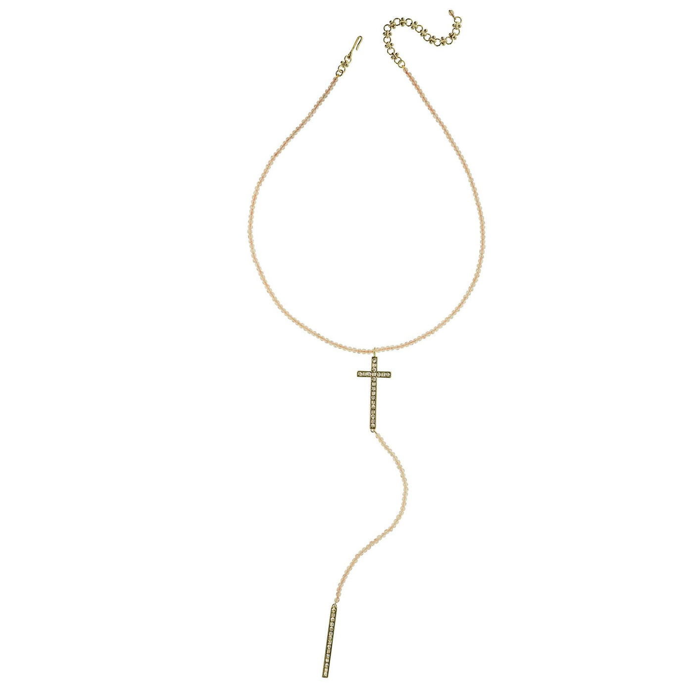HEIDI DAUS®"Delicate Divinity" Beaded Crystal Cross Necklace
