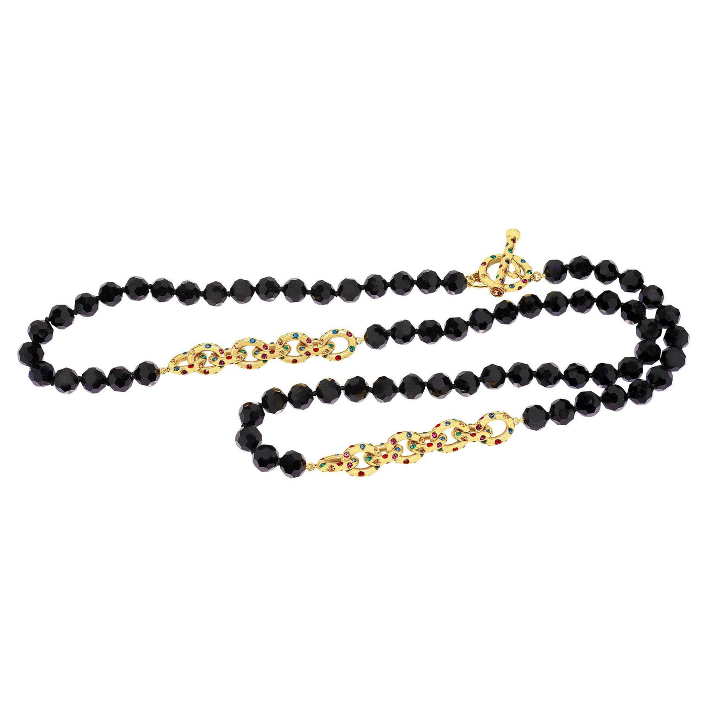 Heidi Daus®"Chain Reaction" Beaded Crystal Toggle Necklace