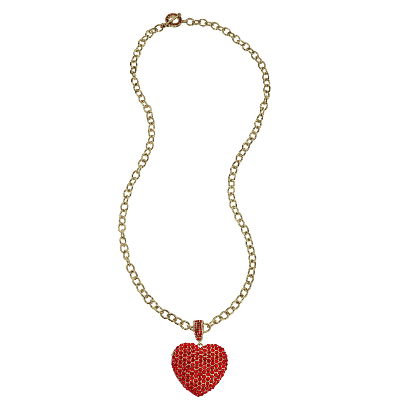 HEIDI DAUS®"Love, Heidi Style" Chain Crystal Heart Enhancer Toggle Necklace HEIDI DAUS®