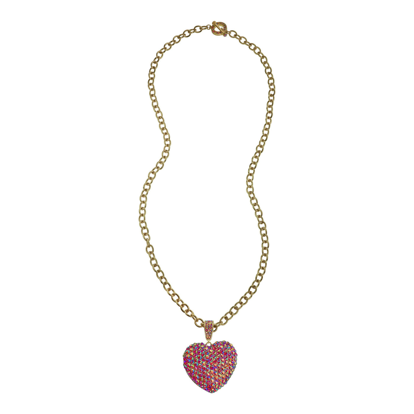 HEIDI DAUS®"Love, Heidi Style" Chain Crystal Heart Enhancer Toggle Necklace HEIDI DAUS®
