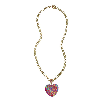 HEIDI DAUS®"Love, Heidi Style" Chain Crystal Heart Enhancer Toggle Necklace HEIDI DAUS®