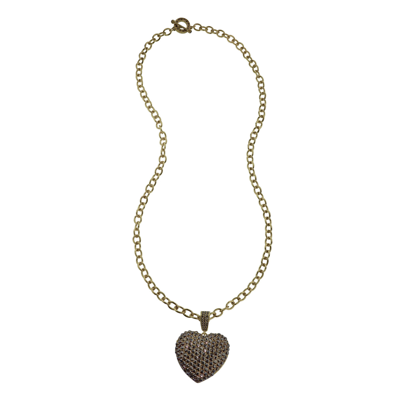 HEIDI DAUS®"Love, Heidi Style" Chain Crystal Heart Enhancer Toggle Necklace HEIDI DAUS®
