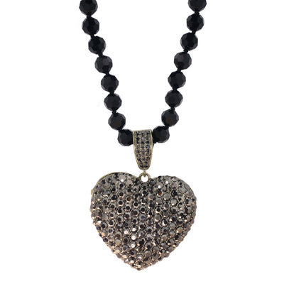 HEIDI DAUS® "Love, Heidi Style" Beaded Crystal Heart Enhancer Toggle Necklace HEIDI DAUS®