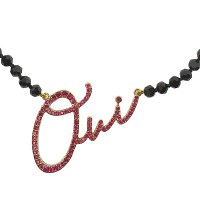 HEIDI DAUS®"Oui Oui" Beaded Crystal Oui Necklace