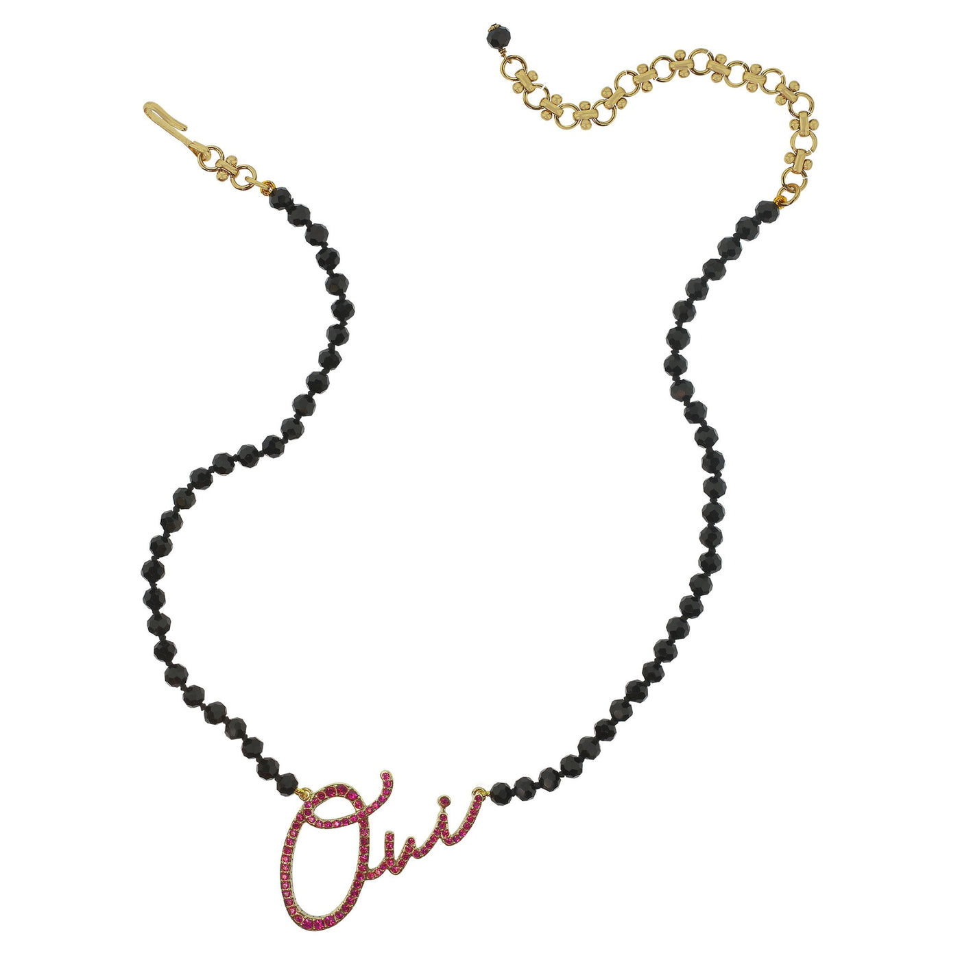 HEIDI DAUS®"Oui Oui" Beaded Crystal Oui Necklace