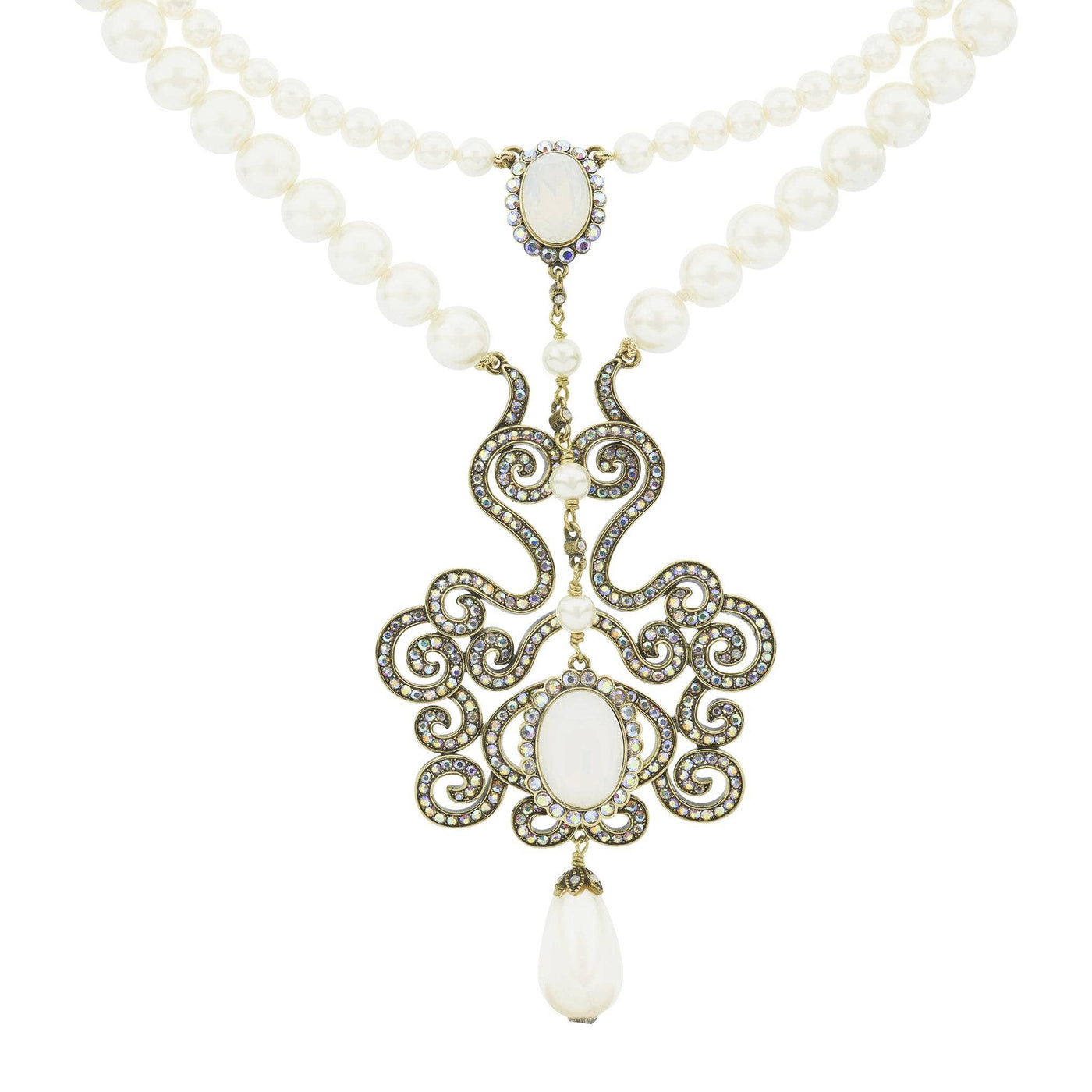 HEIDI DAUS®"Dynamic Elegance" Beaded Crystal Deco Necklace