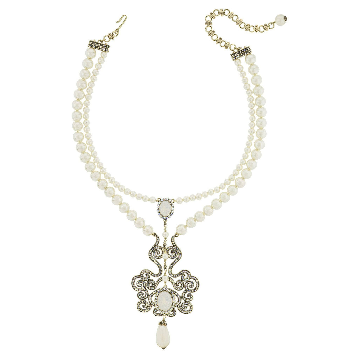 HEIDI DAUS®"Dynamic Elegance" Beaded Crystal Deco Necklace