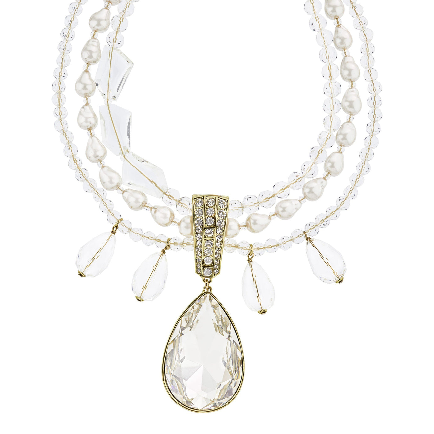 Heidi Daus®"Mindy Knows Best" Beaded Crystal Pendant Enhancer Necklace HEIDI DAUS®