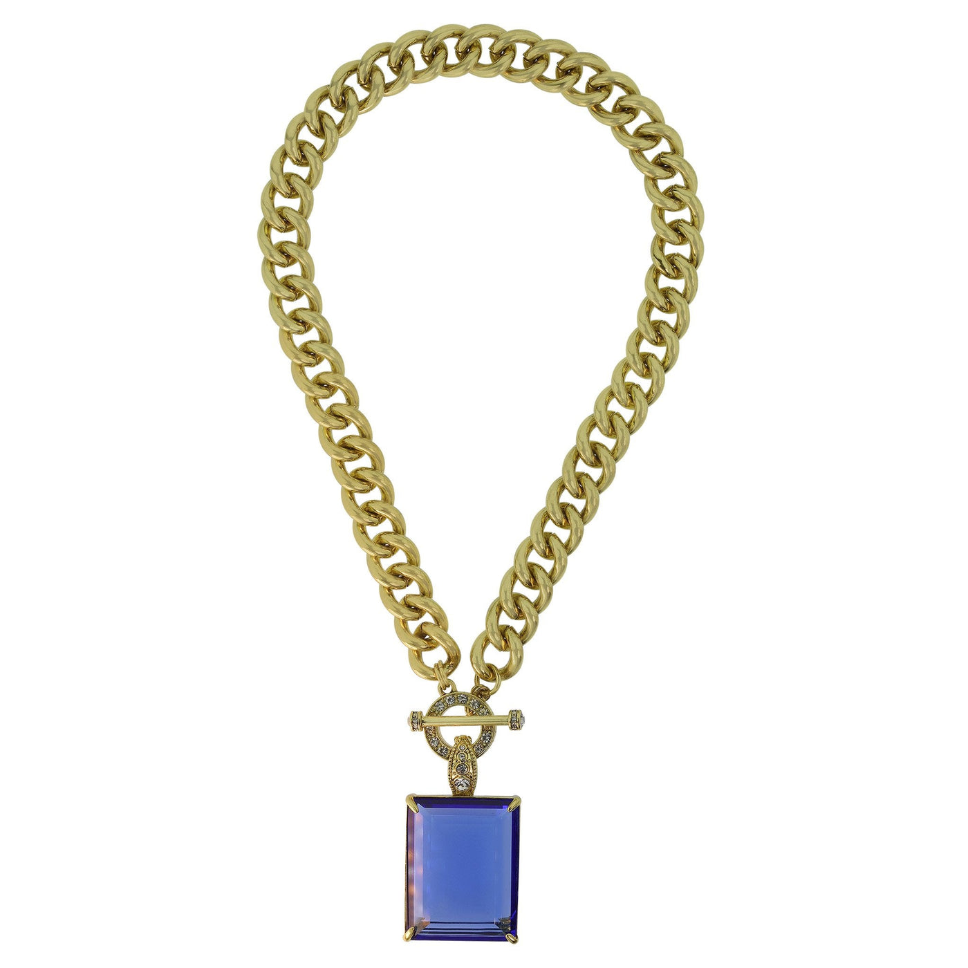 HEIDI DAUS®"Hot Rocks" Chain Crystal Toggle Enhancer Necklace HEIDI DAUS®