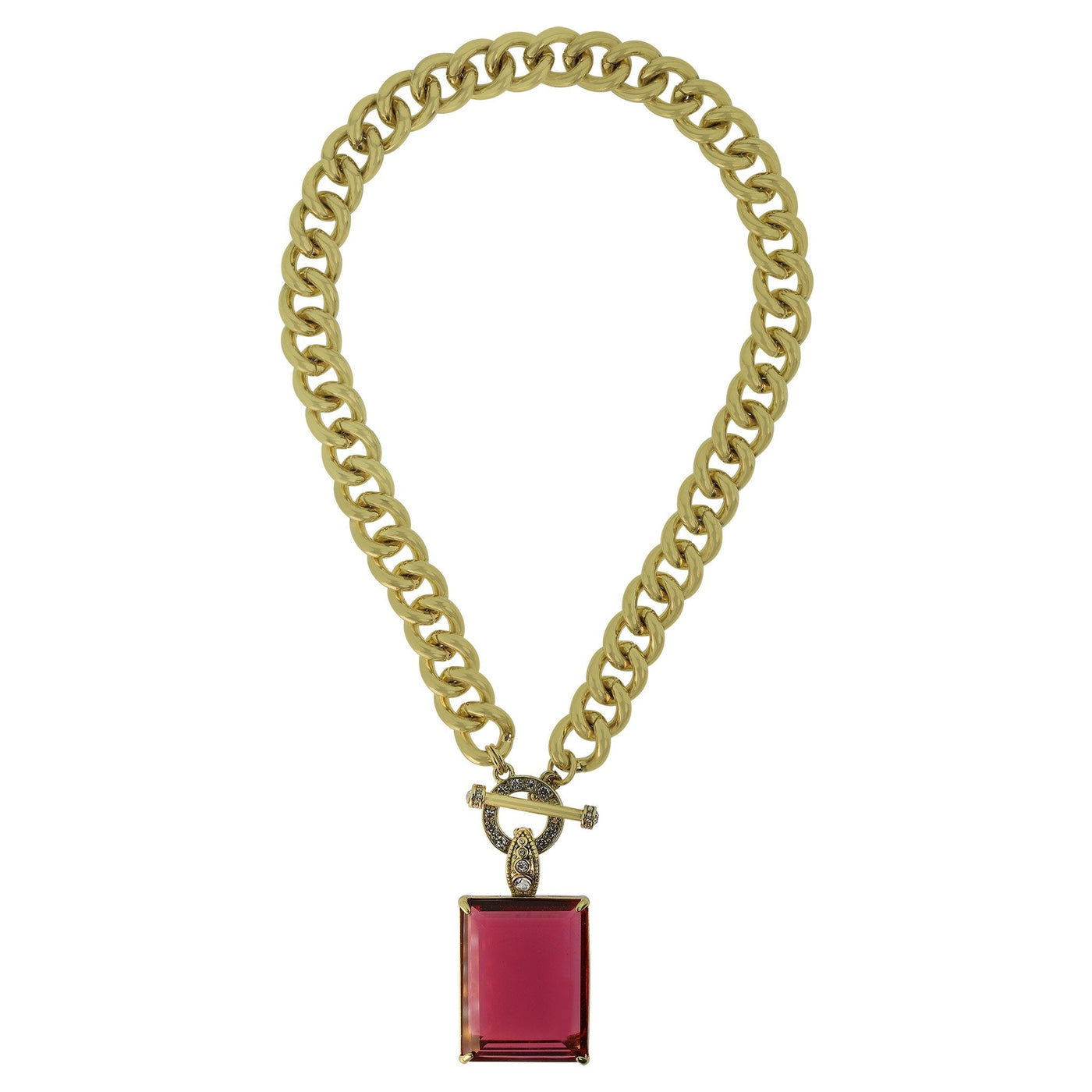 HEIDI DAUS®"Hot Rocks" Chain Crystal Toggle Enhancer Necklace HEIDI DAUS®