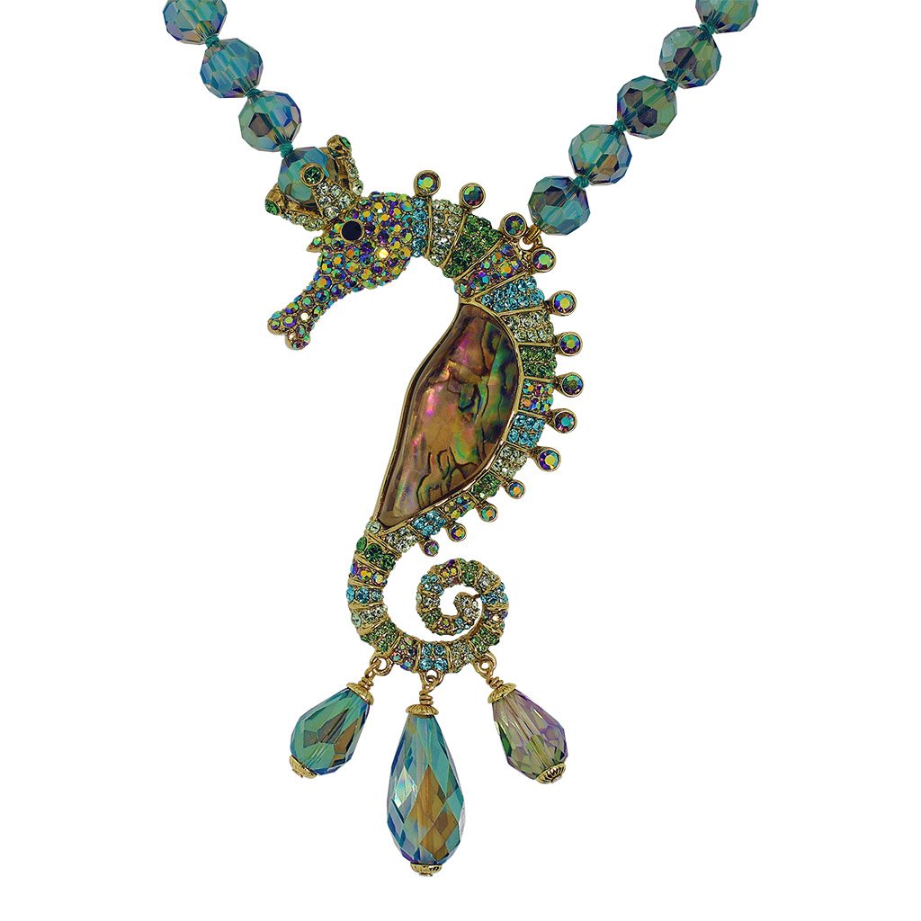 HEIDI DAUS®"Sovereign of the Sea" Beaded Crystal Seahorse Necklace - Heidi Daus®
