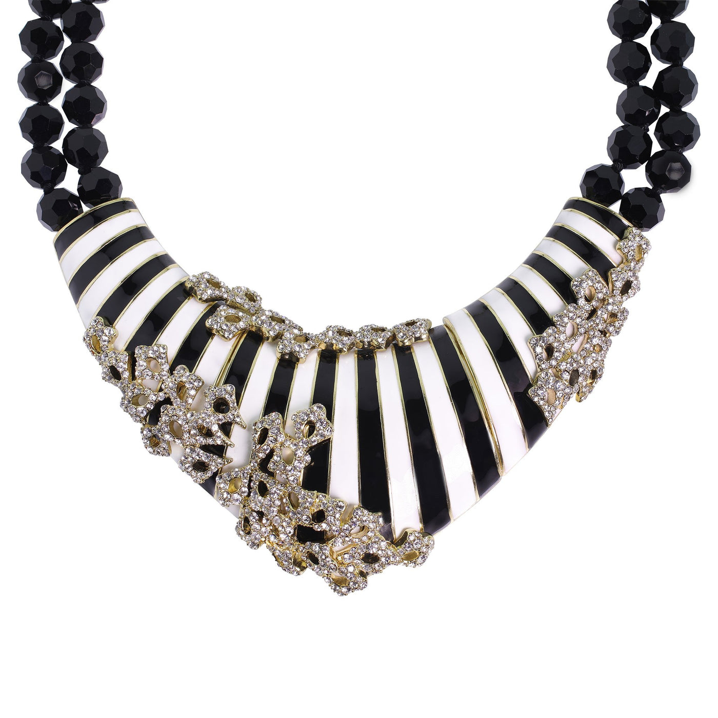 HEIDI DAUS®"Beautiful Banding" Enamel Crystal Beaded Necklace - Heidi Daus®