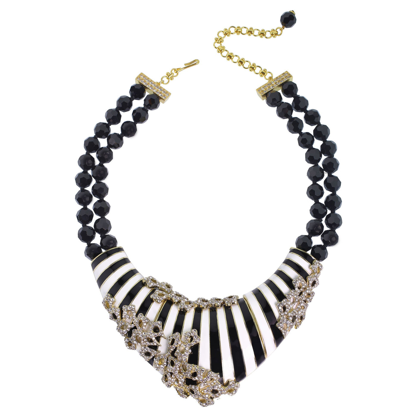 HEIDI DAUS®"Beautiful Banding" Enamel Crystal Beaded Necklace - Heidi Daus®