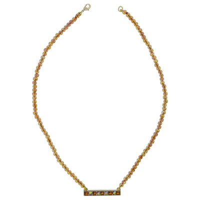 HEIDI DAUS®" Three Times The Charm" Beaded Crystal Bar Necklace