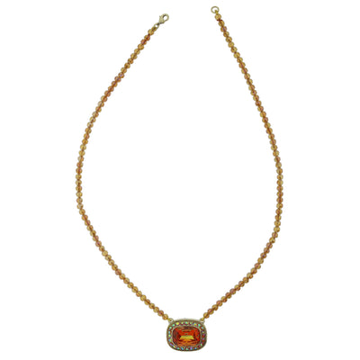 HEIDI DAUS®" Three Times The Charm" Beaded Crystal Cushion Necklace