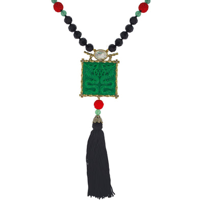 HEIDI DAUS® "Lots of Luck Dragon" Beaded Crystal Dragon Necklace