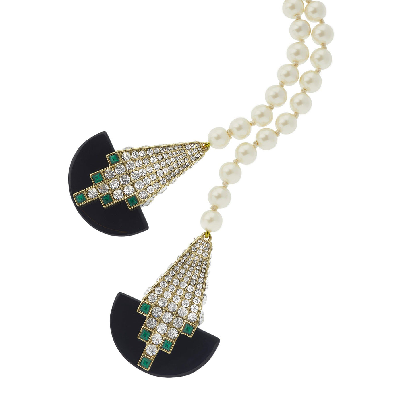 HEIDI DAUS® "Avant Garde" Beaded Resin Crystal Deco Lariat Necklace HEIDI DAUS®