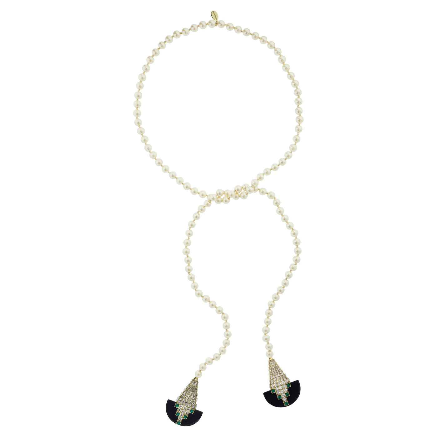 HEIDI DAUS® "Avant Garde" Beaded Resin Crystal Deco Lariat Necklace HEIDI DAUS®