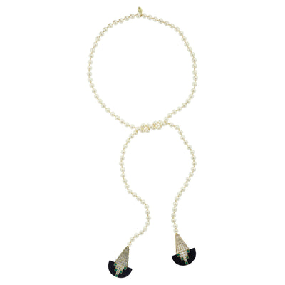 HEIDI DAUS® "Avant Garde" Beaded Resin Crystal Deco Lariat Necklace HEIDI DAUS®