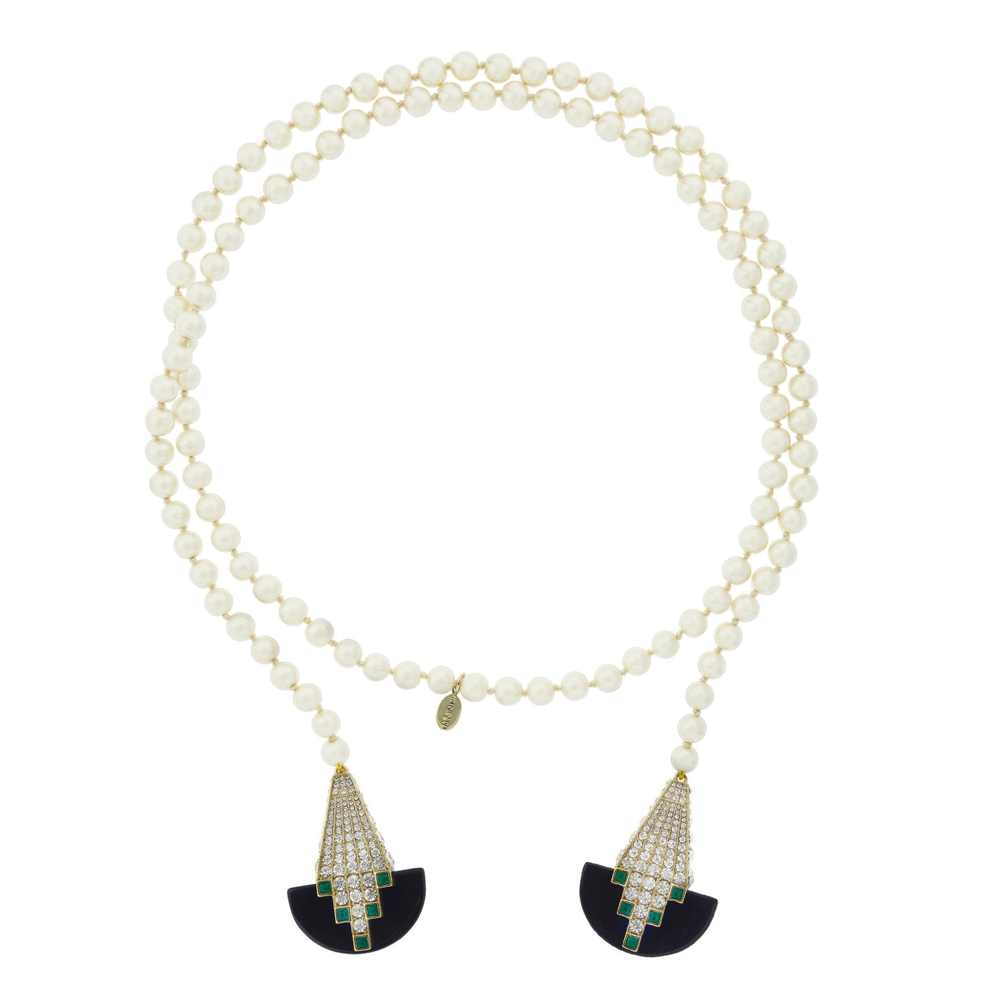 HEIDI DAUS® "Avant Garde" Beaded Resin Crystal Deco Lariat Necklace HEIDI DAUS®