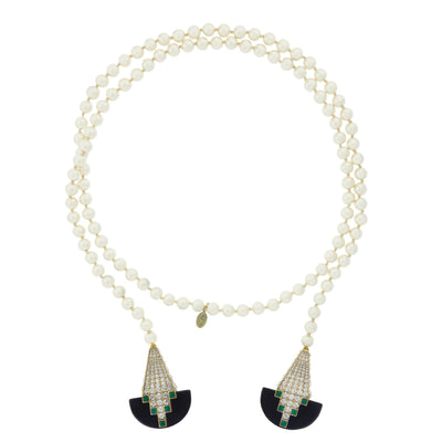 HEIDI DAUS® "Avant Garde" Beaded Resin Crystal Deco Lariat Necklace HEIDI DAUS®