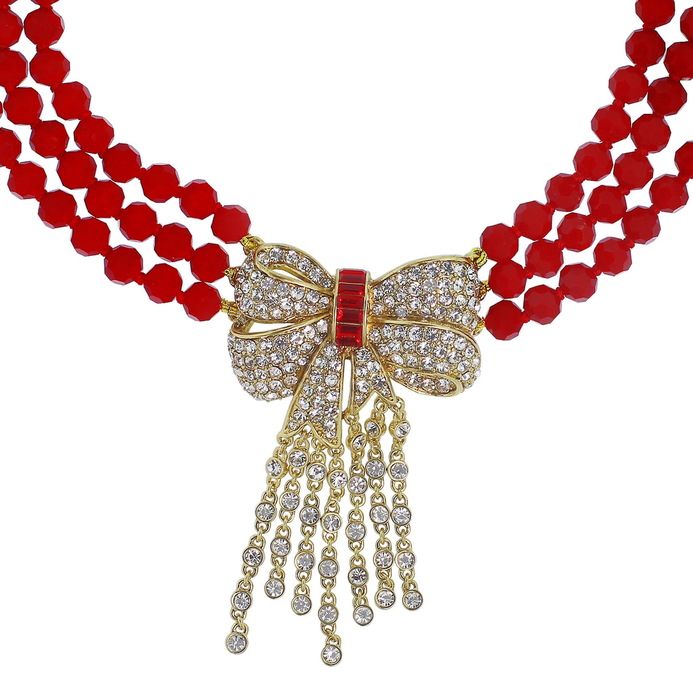 HEIDI DAUS® "Haute Bow" Beaded Crystal Bow Necklace HEIDI DAUS®