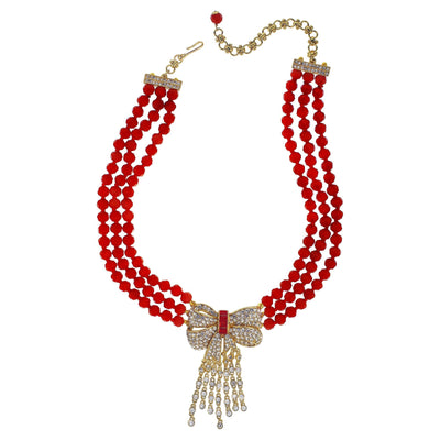 HEIDI DAUS® "Haute Bow" Beaded Crystal Bow Necklace HEIDI DAUS®