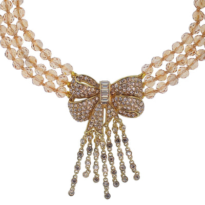 HEIDI DAUS® "Haute Bow" Beaded Crystal Bow Necklace HEIDI DAUS®