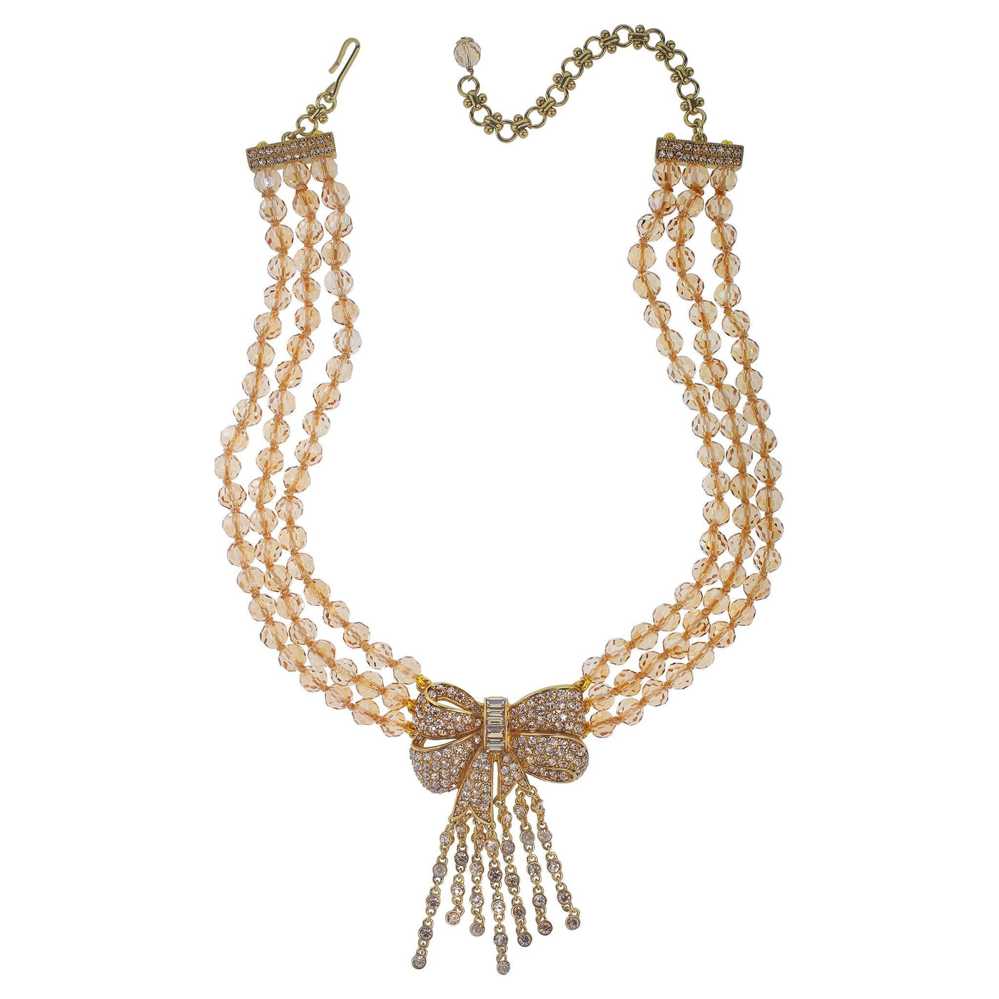 HEIDI DAUS® "Haute Bow" Beaded Crystal Bow Necklace HEIDI DAUS®