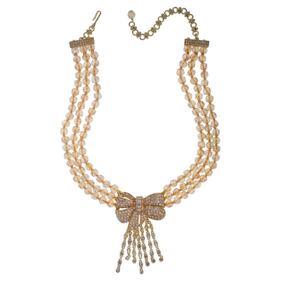 HEIDI DAUS® "Haute Bow" Beaded Crystal Bow Necklace HEIDI DAUS®
